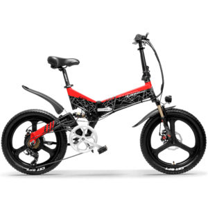 g650 red 104ah folding bicycle full suspension 7 s 10512
