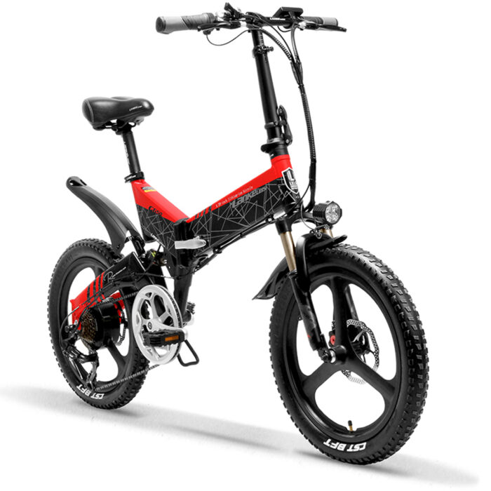 g650 red 104ah folding bicycle full suspension 7 s 10513