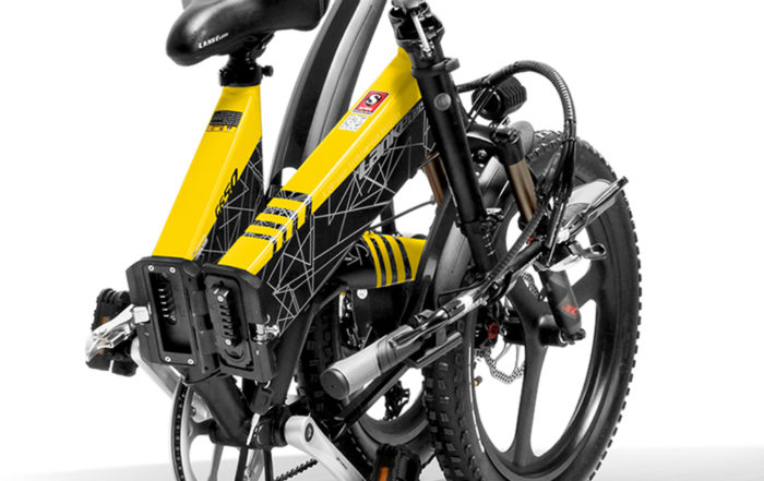 g650 yellow 104ah folding bicycle full suspension 10498