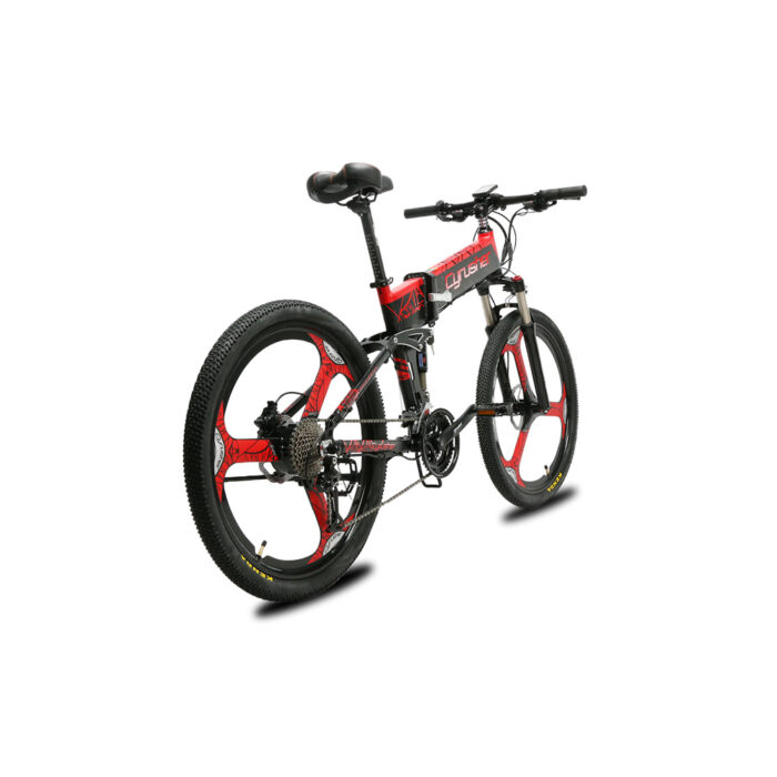 xf770 red folding electric mountain bike full susp 10161