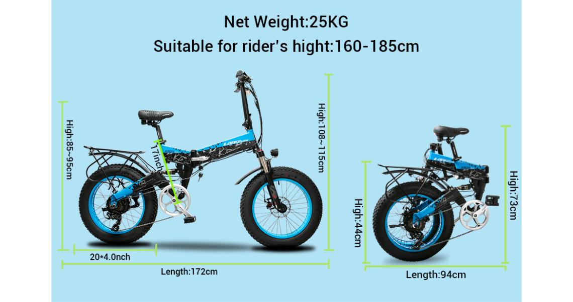 XF3000 eBike Weight and Height Specs